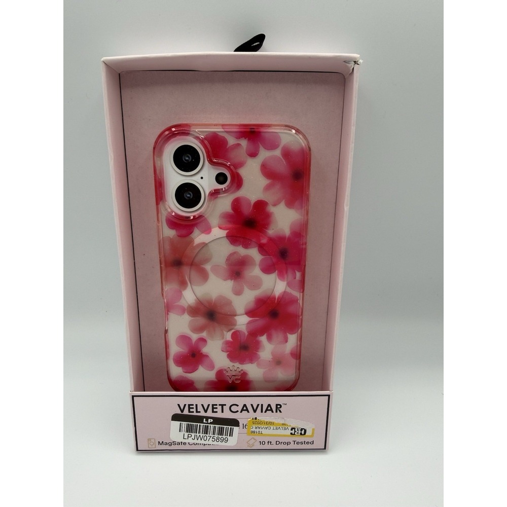 Velvet Caviar With MagSafe Case for Apple iPhone 16- Pink Blossoms New